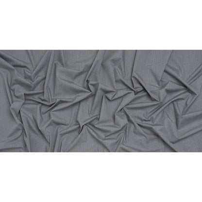 Cotton Shirting - Heathered Gray with Faint White Pinstripes - Deadstock