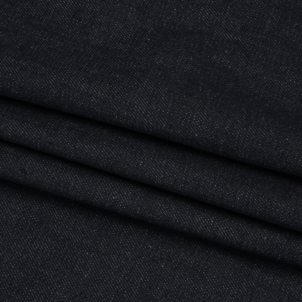 Slight Stretch Heavy Cotton Denim Twill - Dark Indigo - Deadstock Folded