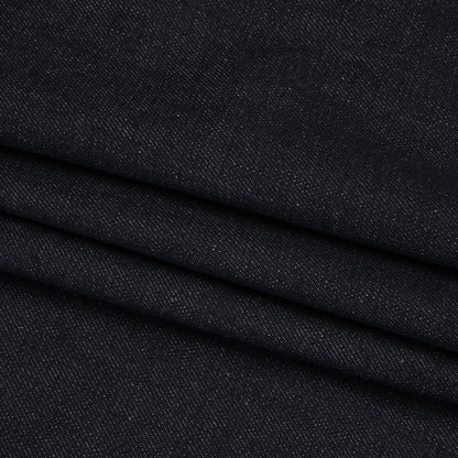 Slight Stretch Heavy Cotton Denim Twill - Dark Indigo - Deadstock Folded