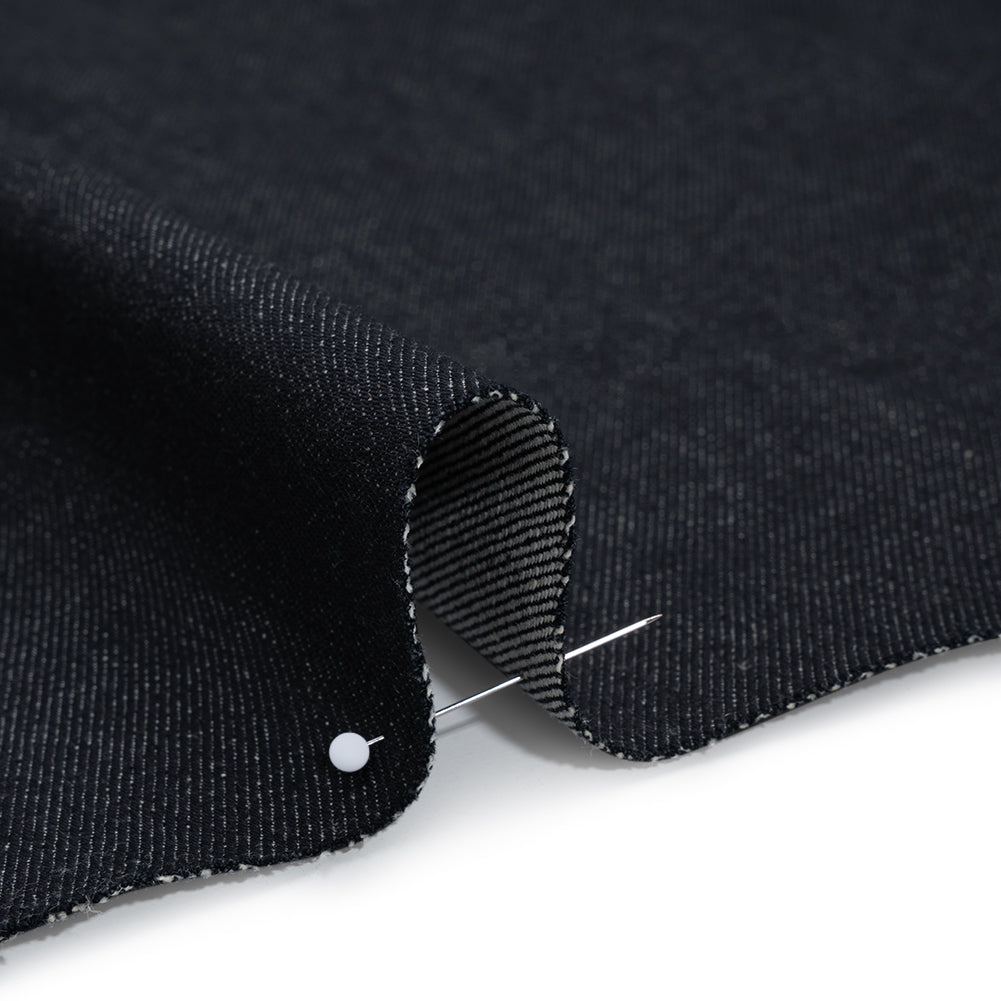 Slight Stretch Heavy Cotton Denim Twill - Dark Indigo - Deadstock Detail