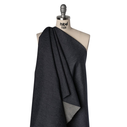 Slight Stretch Heavy Cotton Denim Twill - Dark Indigo - Deadstock Drape