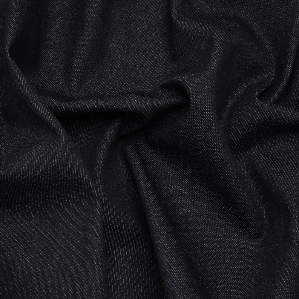 Slight Stretch Heavy Cotton Denim Twill - Dark Indigo - Deadstock