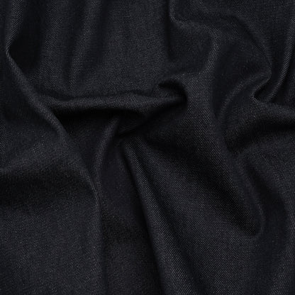 Slight Stretch Heavy Cotton Denim Twill - Dark Indigo - Deadstock