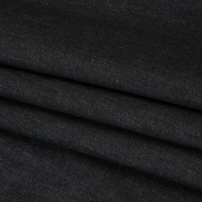 Preshrunk Heavyweight Cotton Denim Made in Italy - Dark Indigo - Deadstock Folded