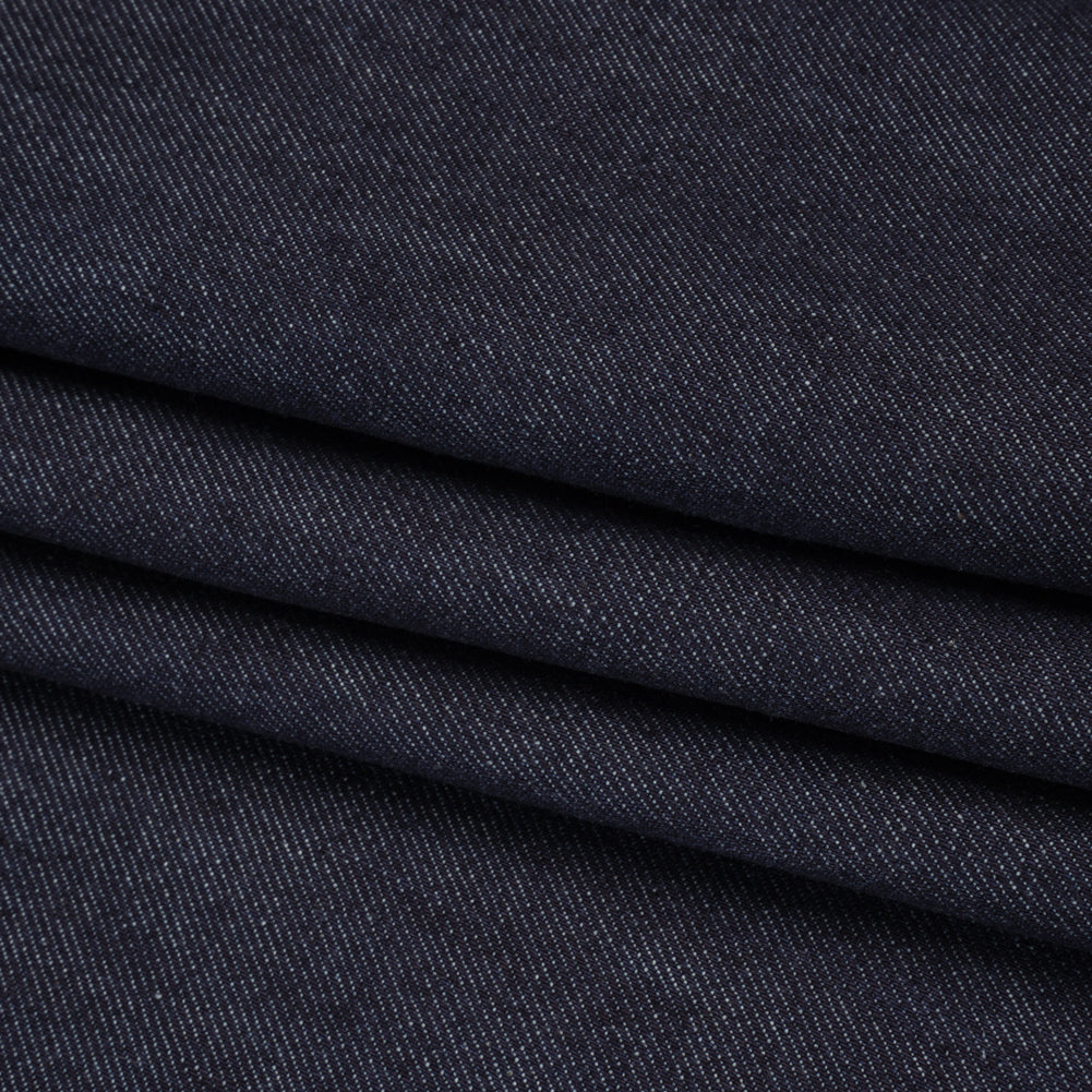 Medium Weight Cotton Denim Made in Italy - Blue - Deadstock Folded