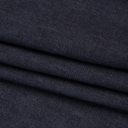 Medium Weight Cotton Denim Made in Italy - Blue - Deadstock Folded