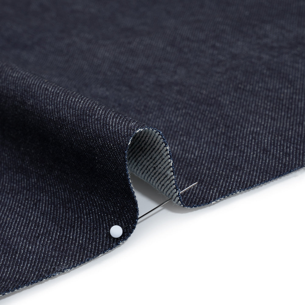 Medium Weight Cotton Denim Made in Italy - Blue - Deadstock Detail