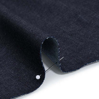 Medium Weight Cotton Denim Twill - Dark Indigo - Deadstock Detail