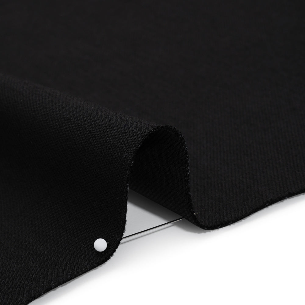 Stretch Cotton Denim - Black - Deadstock Detail