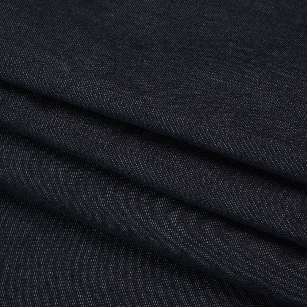 Stretch Cotton Blend Denim - Indigo - Deadstock Folded