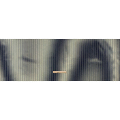 Flexible Cotton Twill Denim - Indigo and Natural Bengal Stripes - Deadstock - Full