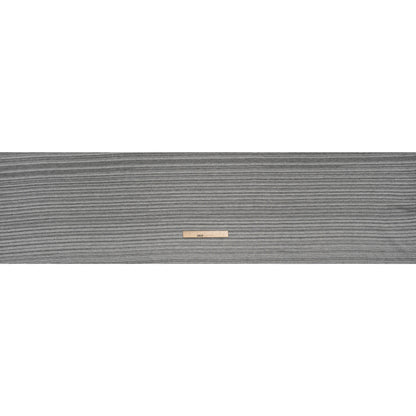 Cotton Blend French Terry - Heathered Light Gray and Charcoal Gradient Stripes - Deadstock