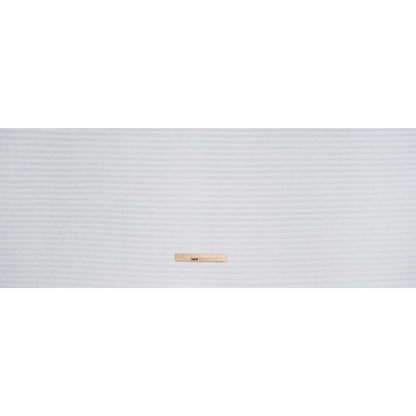 Cotton and Rayon French Terry - White Tonal Stripes - Deadstock