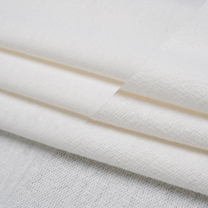 Cotton and Rayon French Terry - Cream - Deadstock