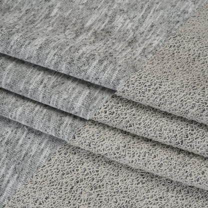 Cotton and Polyester French Terry - Heathered Gray - Deadstock
