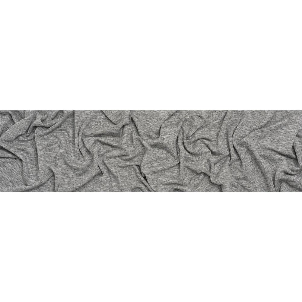 Cotton and Polyester French Terry - Heathered Gray - Deadstock