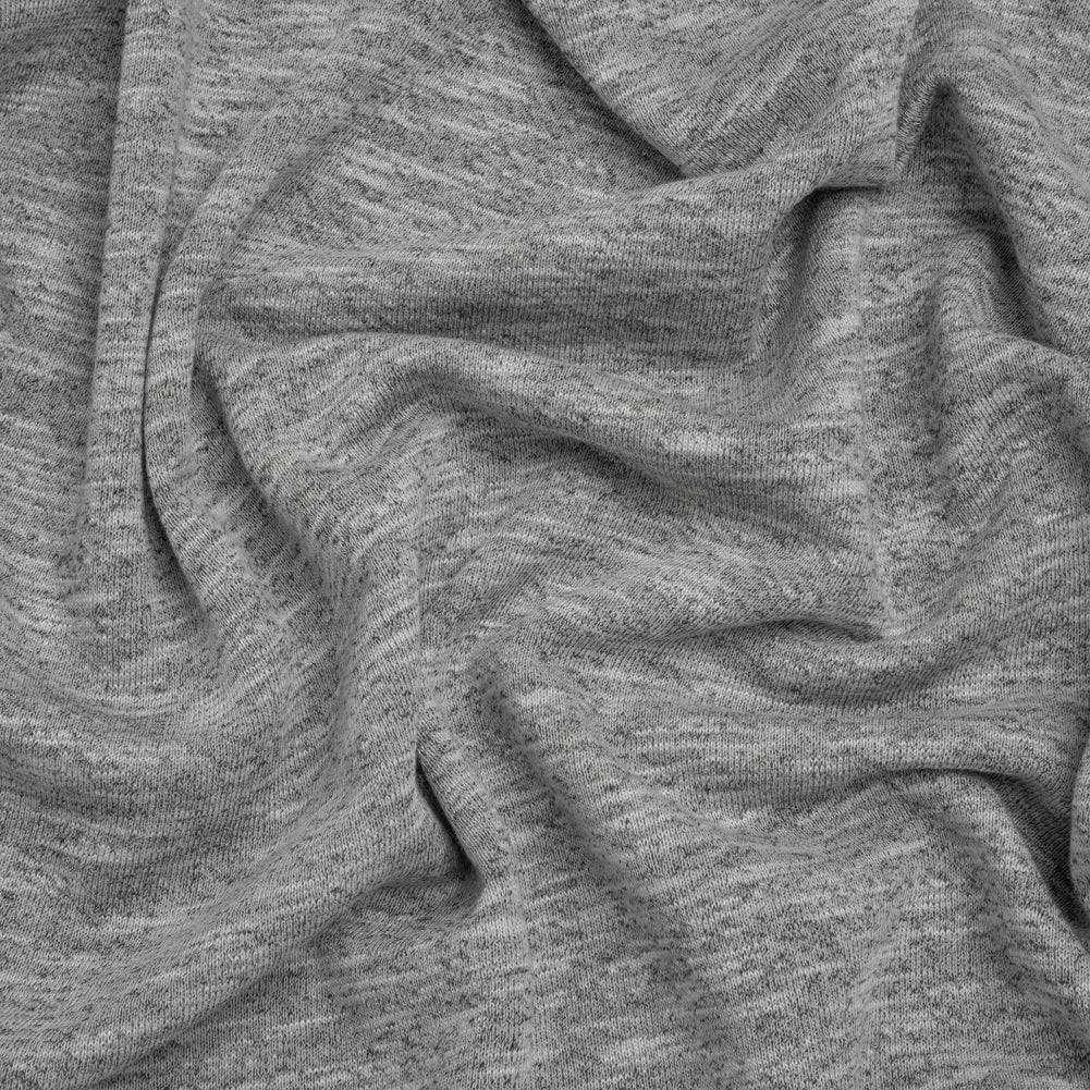 Cotton and Polyester French Terry - Heathered Gray - Deadstock