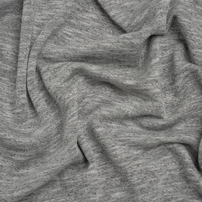 Cotton and Polyester French Terry - Heathered Gray - Deadstock