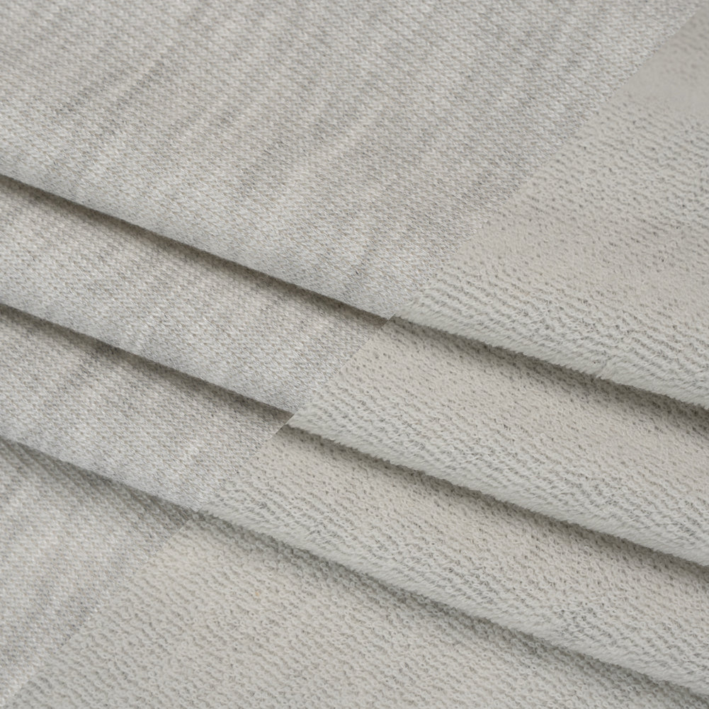 Rayon and Polyester French Terry - Heathered Gray - Deadstock