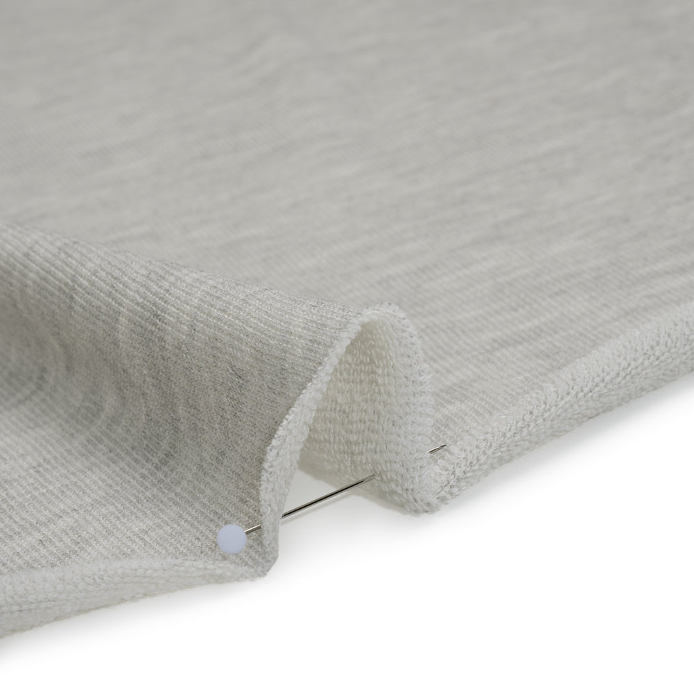 Rayon and Polyester French Terry - Heathered Gray - Deadstock