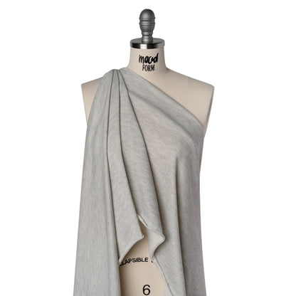 Rayon and Polyester French Terry - Heathered Gray - Deadstock