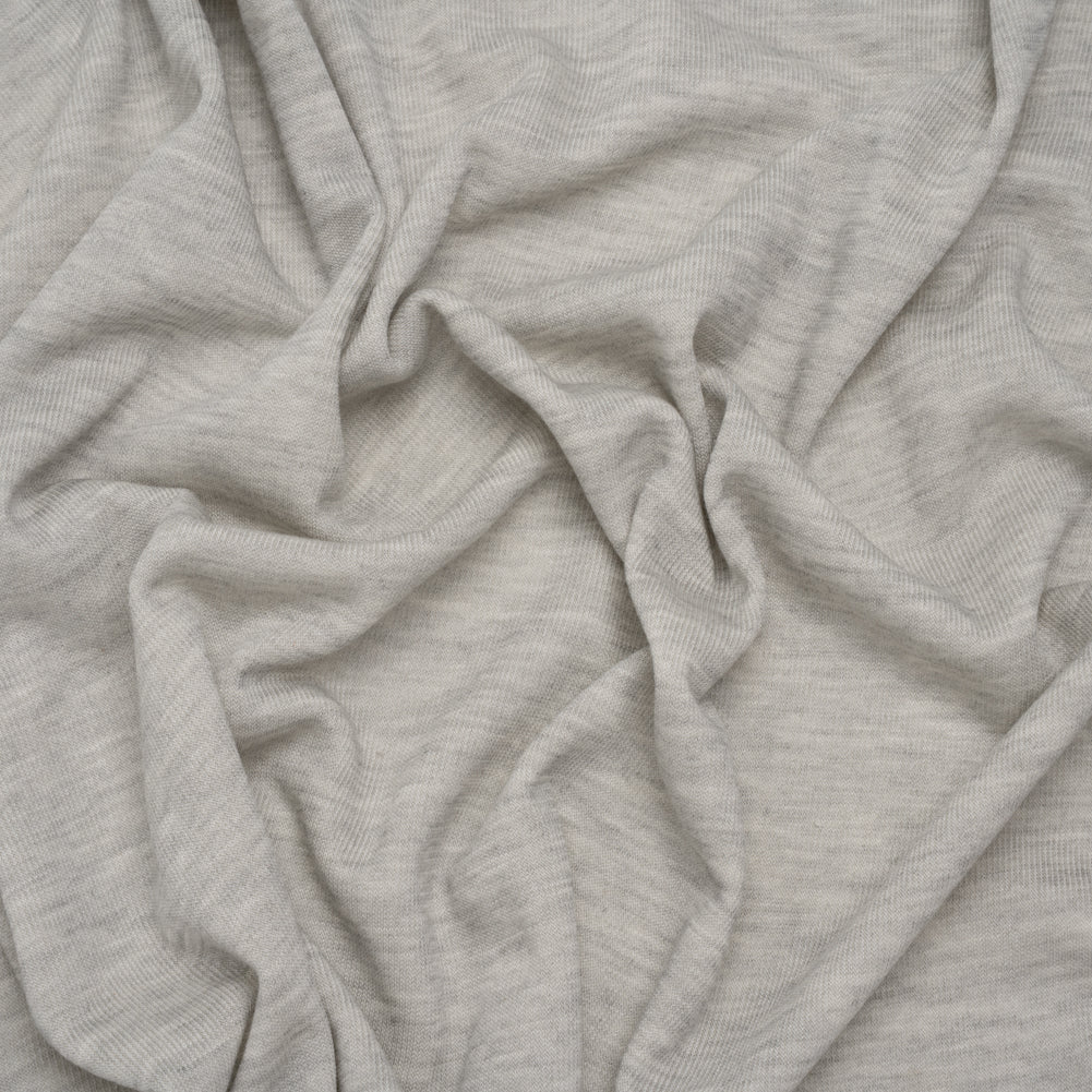 Rayon and Polyester French Terry - Heathered Gray - Deadstock