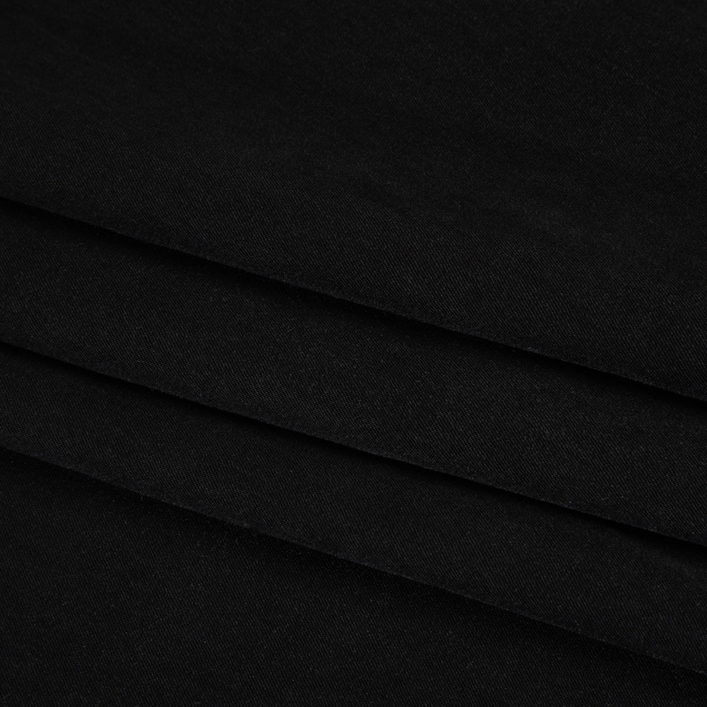 Polyester Peachskin - Black - Deadstock
