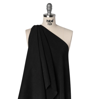 Polyester Peachskin - Black - Deadstock