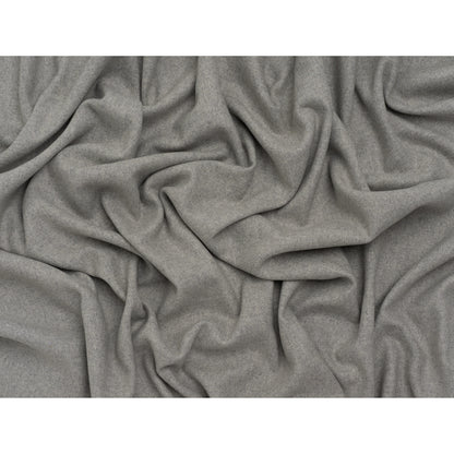Recycled Brushed Wool Blend Twill Coating - Heathered Steel Gray - Made in Italy - Maeve Collection - Full