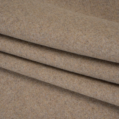 Recycled Brushed Wool Blend Twill Coating - Walnut Brown - Made in Italy - Maeve Collection Folded
