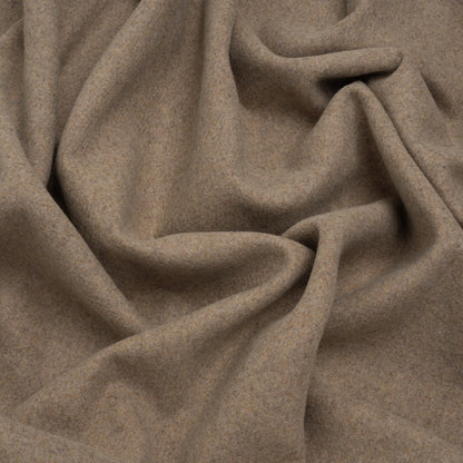 Recycled Brushed Wool Blend Twill Coating - Walnut Brown - Made in Italy - Maeve Collection
