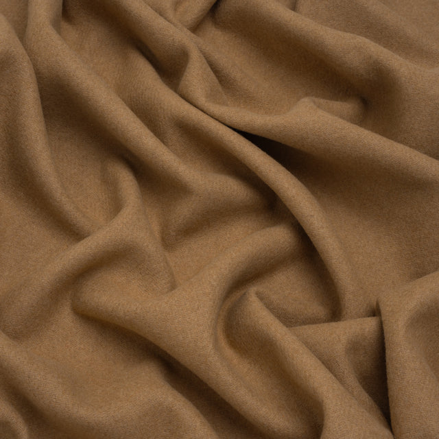 Recycled Brushed Wool Blend Twill Coating - Desert Beige - Made in Italy - Maeve Collection
