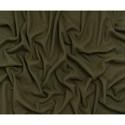 Recycled Brushed Wool Blend Twill Coating - Army Green - Made in Italy - Maeve Collection - Full