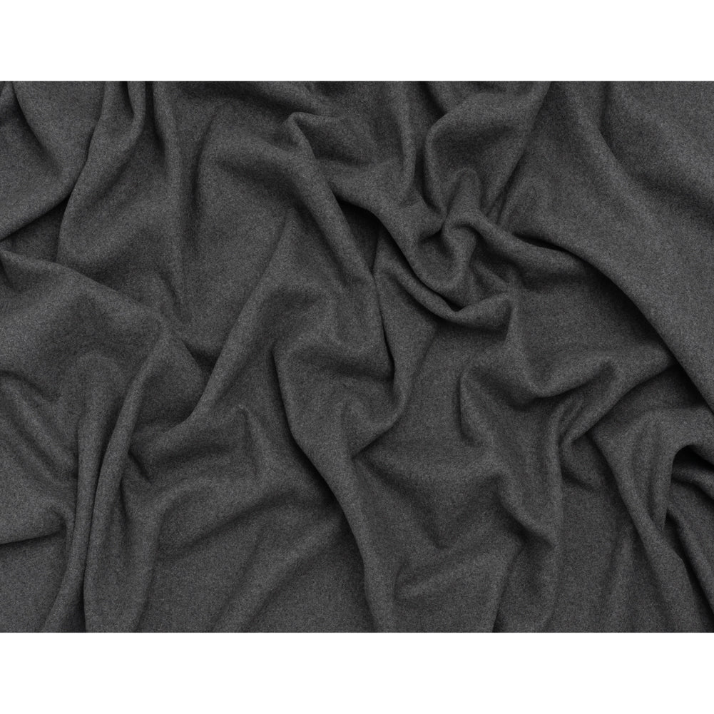 Recycled Brushed Wool Blend Twill Coating - Lead Gray - Made in Italy - Maeve Collection - Full