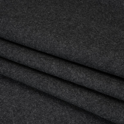 Recycled Brushed Wool Blend Twill Coating - Smoke Gray - Made in Italy - Maeve Collection Folded