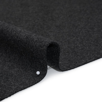 Recycled Brushed Wool Blend Twill Coating - Smoke Gray - Made in Italy - Maeve Collection Detail