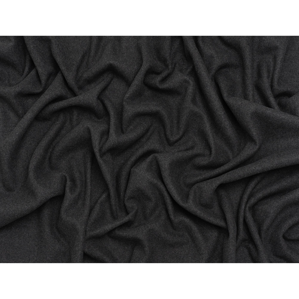 Recycled Brushed Wool Blend Twill Coating - Smoke Gray - Made in Italy - Maeve Collection - Full