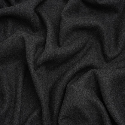 Recycled Brushed Wool Blend Twill Coating - Smoke Gray - Made in Italy - Maeve Collection