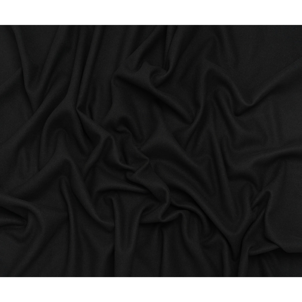 Recycled Brushed Wool Blend Twill Coating - Black - Made in Italy - Maeve Collection - Full