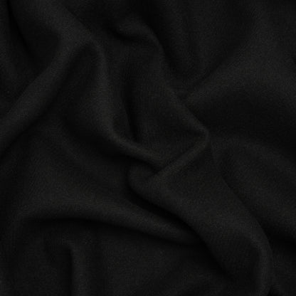 Recycled Brushed Wool Blend Twill Coating - Black - Made in Italy - Maeve Collection