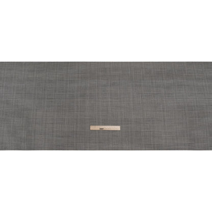Stretch Wool Twill Suiting Made in Italy - Black and White Glen Plaid
