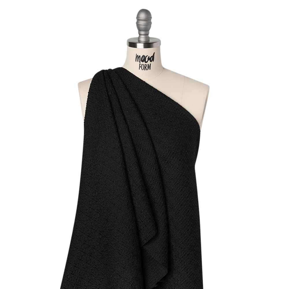 Wool Blend Boucle Made in Italy - Black Drape