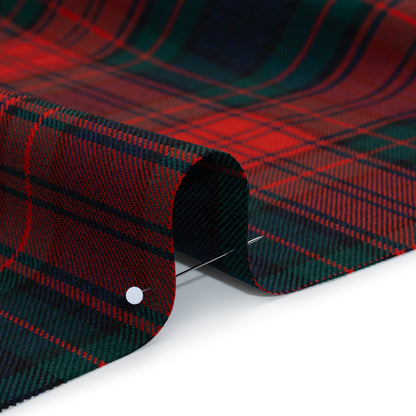 Virgin Wool Twill Made in Italy - Red, Green and Blue Plaid