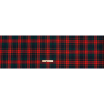Virgin Wool Twill Made in Italy - Red, Green and Blue Plaid