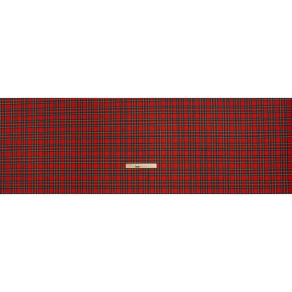 Virgin Wool Twill Made in Italy - Red, Green and Yellow Plaid
