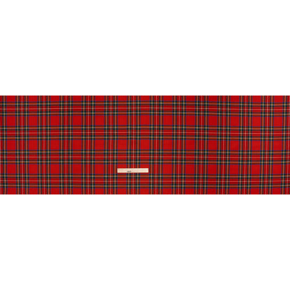 Virgin Wool Twill Made in Italy - Red, Blue and Green Classic Holiday Plaid