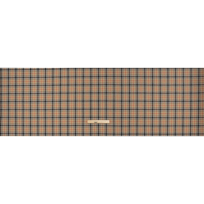 Virgin Wool Twill Made in Italy - Beige, Black and Red Classic Plaid