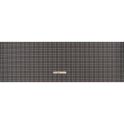 Virgin Wool Twill Made in Italy - Gray, Black and Red Classic Plaid Full