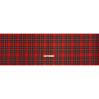 Heavy Virgin Wool Twill Made in Italy - Red, Blue and Green Plaid
