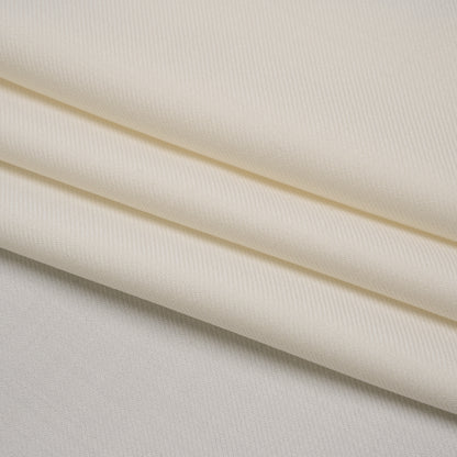 Virgin Merino Wool Twill Suiting Made in Italy - White